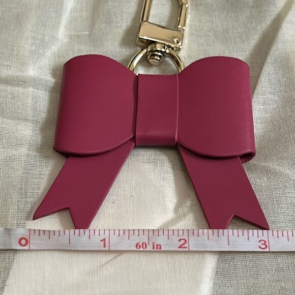 Sexy Little Vintage Handmade Pink Leather Bag Charm Whimsigoth Cute Keychain - Picture 5 of 6